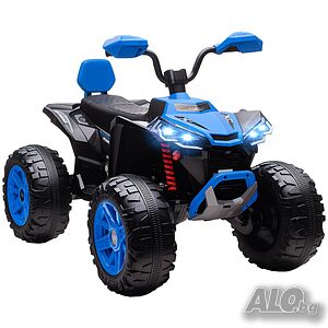 Електрическо ATV за деца 24V, 4 окачени колела, фарове, USB и MP3 връзка, двуместно детско превозно