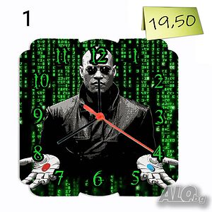 Стенен часовник The Matrix - Morpheus