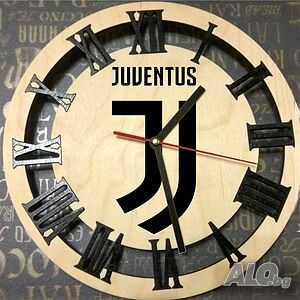 Гравиран стенен часовник „Juventus“