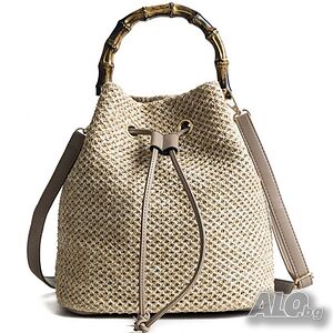 Плетена дамска чанта Beige