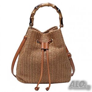Плетена дамска чанта Brown