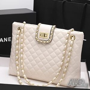 Дамска чанта от естествена кожа Beige 1232