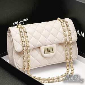 Дамска чантичка от естествена кожа White 1218