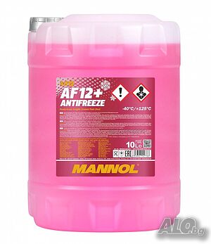 Червен антифриз готов за употреба Mannol Antifreeze AF12+ (-40 °C) Longlife 10л