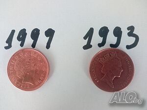 Монети-Обединено кралство Великобритания. Обявената цена е за двете.