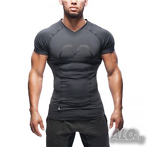 Спортни тениски за фитнес Gym Aesthetics СИВА