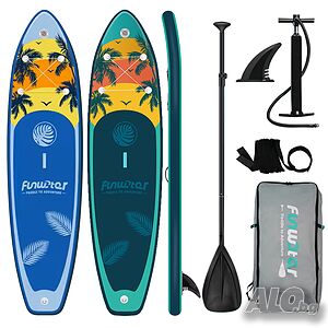 Надуваем падълборд FunWater Island Explorer Paddle Board SUP 335cm