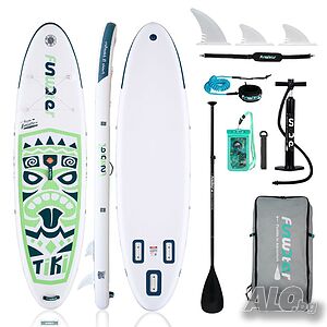 Надуваем падълборд FunWater TIKI Emerald Paddle Board SUP