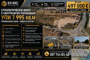 Парцел 7 995 кв.м в Промишлена зона - Север, гр. Бургас | Топ локация за бизнес и логистика