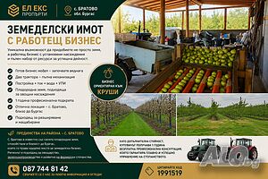 Земеделска земя + бизнес + техника в с. Братово | Готов работещ модел с огромен потенциал