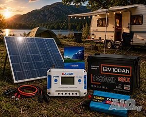 Соларна система 220v 1000w. Комплект за палатка, кемпер, каравана. БЕЗПЛАТНА ДОСТАВКА.