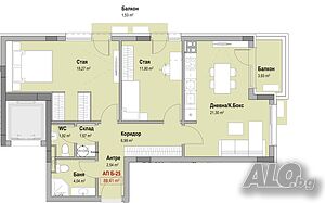 Тристаен апартамент, к-с Мадика - от инвеститор! Тристаен апартамент 102 кв.м Тухла 2025 г. 5 етаж Непоследен | Апартаменти | Мадика Бургас