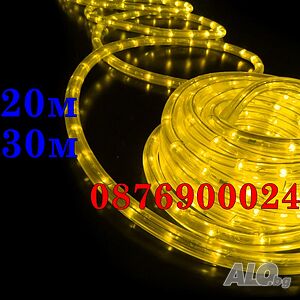 LED 20 или 30 метра Светещ коледен силиконов маркуч + КОНТРОЛЕР