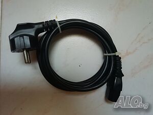 Захранващ кабел, 3x1mm2 с дължина 1.8m подходящ за настолен компютър или лаптоп