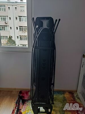 Дъска за гладене Taurus Argenta, регулируема, сгъваема, черна, 32x110см