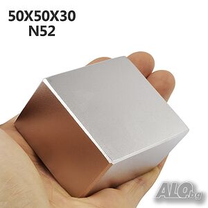 Неодимов магнит 50x50x30mm МАГНИТ неодимов N52, magnit от moqtmagazin.com (Моят магазин)
