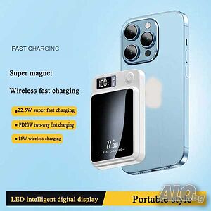 Power Bank 10000mAh 22.5W - магнитна външна батерия, 4 цвята
