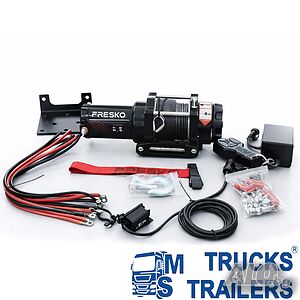 Електрическа лебедка със стоманено въже PRESKO T-REX 3.0 12V