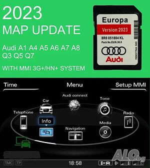 Audi 2023 MMI 3G+ HN+ Navigation Update Map A1/A4/A5/A6/A7/A8/Q3