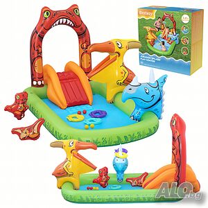 Водна площадка Bestway Jurassic 53160 - Детски мини аквапарк с пързалка и пръскачки