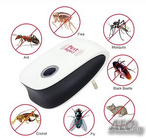 Ултразвуков уред против вредители комари насекоми мишки паяци Pest Reject