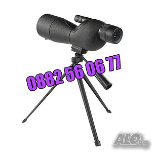 Далекоглед 25-75x60, монокъл, телескоп с трипод, стойка за телефон