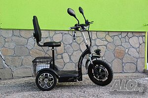 Електрическа Триколка Max Motors А3 Black Нов Модел с Предно Предаване 2025