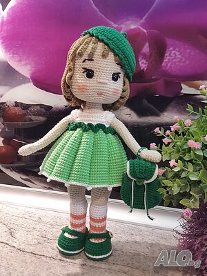 Плетена играчка Кукла Белла, Ръчно изработена, Перфектен подарък