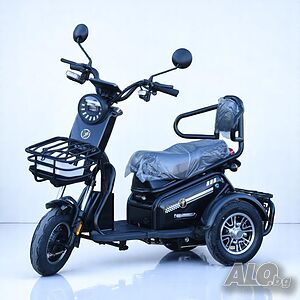 Двуместна електрическа триколка Volt Electric PUDDING PRO 1800V/48V/20Ah - Black