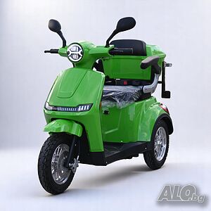 Луксозна електрическа триколка VOLT Electric FM1 LED 1500W /60V /20Ah - Green
