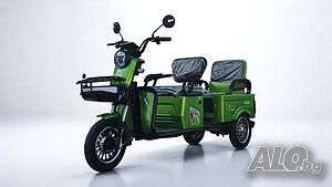 Двуместна електрическа триколка Volt Electric CARGO A10 1500W /48V /20Ah - Green