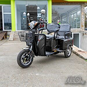 НОВО!!! Електрически триколесен Двуместа скутер 1500 W