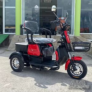 Електрическа триместна триколка MaxMotors X1 1500W Red
