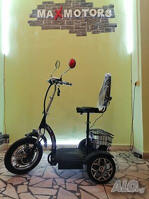 Електрическа Триколка А3 предно предаване червена Maxmotors 1150 лв