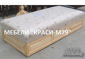 Легло с повдигащ амортисьорен механизъм-масив.