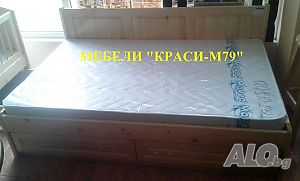 Легло за м-к 120/190 с чекмеджета-Масив. Налично на ТОП цена!