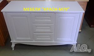 СКРИН с барокови крака в бяло състарено. Мат лак.