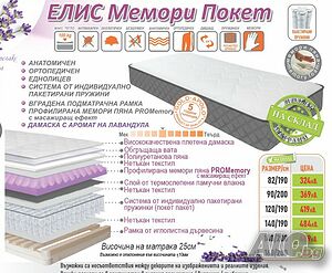 Матрак Елис Мемори - На топ цени!