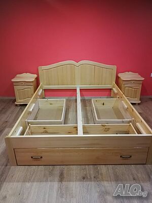Спалня ”Море от любов” с три чекмеджета-МАСИВ за м-к 160/200 см.