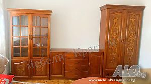 Секция от масив, индивидуална поръчка с ръчна дърворезба.