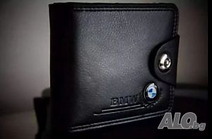 Мъжки кожен портфейл с логото на Mercedes, BMW, Audi, Peugeot, VW, Ferrari, Porshe и др.