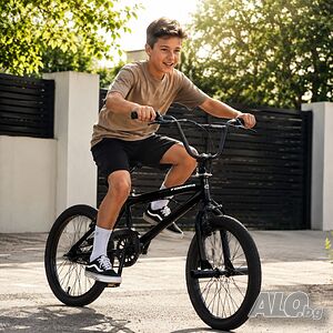 BMX велосипед TOIMSA Full Black 20” - Черен freestyle BMX с 360° ротор и V-Brake