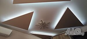 Осветление с четирицветна LED лента на фигури от гипсокартон 02 - Меристо БГ ЕООД