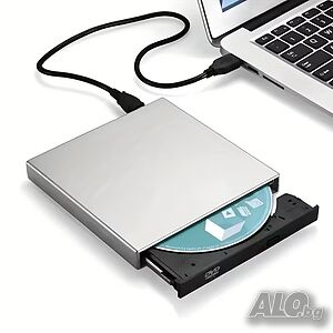 Външно CD DVD устройство USB 3.0 USB-C 2 в 1 записвачка за лаптоп и компютър