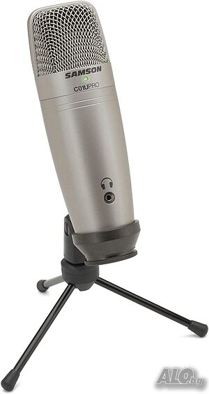 Samson C01U Pro - USB студиен кондензаторен микрофон с изход за слушалки