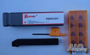 Стругарски комплект Нож STGCR1212H11 с 10 пластини TCMT110204 и ключ