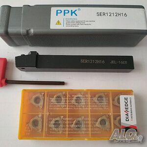 Комплект стругарски нож SER1212H16 с 10 пластини 16ER AG60 и ключ