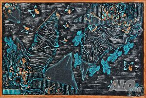 Абстрактна картина #mixedmedia! Ръчна изработка!