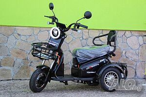 Двуместна електрическа триколка Pudding 1800W-48V-20Ah-Orange