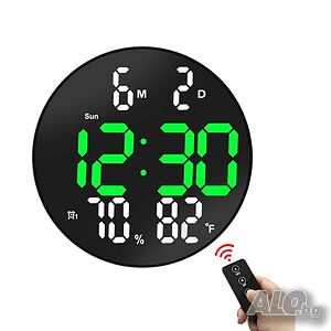 Светещ LED часовник с дата, температура и влажност DS-3813L